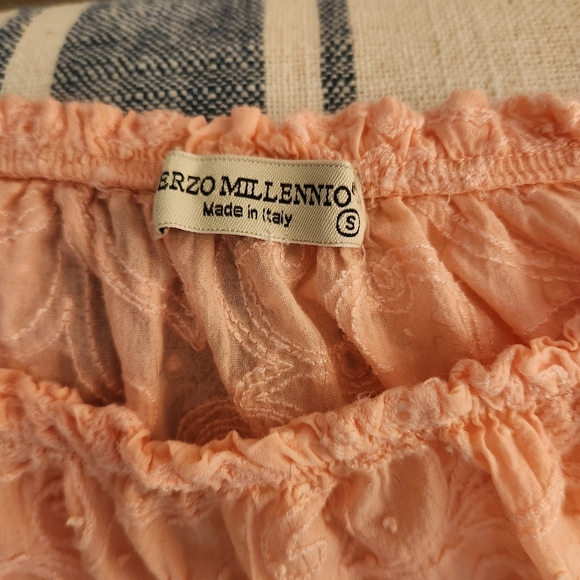 Terzo Millennio Peach Lace Blouse - S - Picture 8 of 10